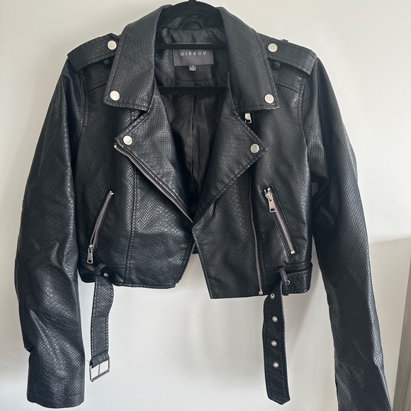 Mirrou Cropped Motto Jacket - Picture 1 of 3